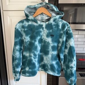 Vans Teal Blue Blue Women’s Tie-Dye Crop Hoodie